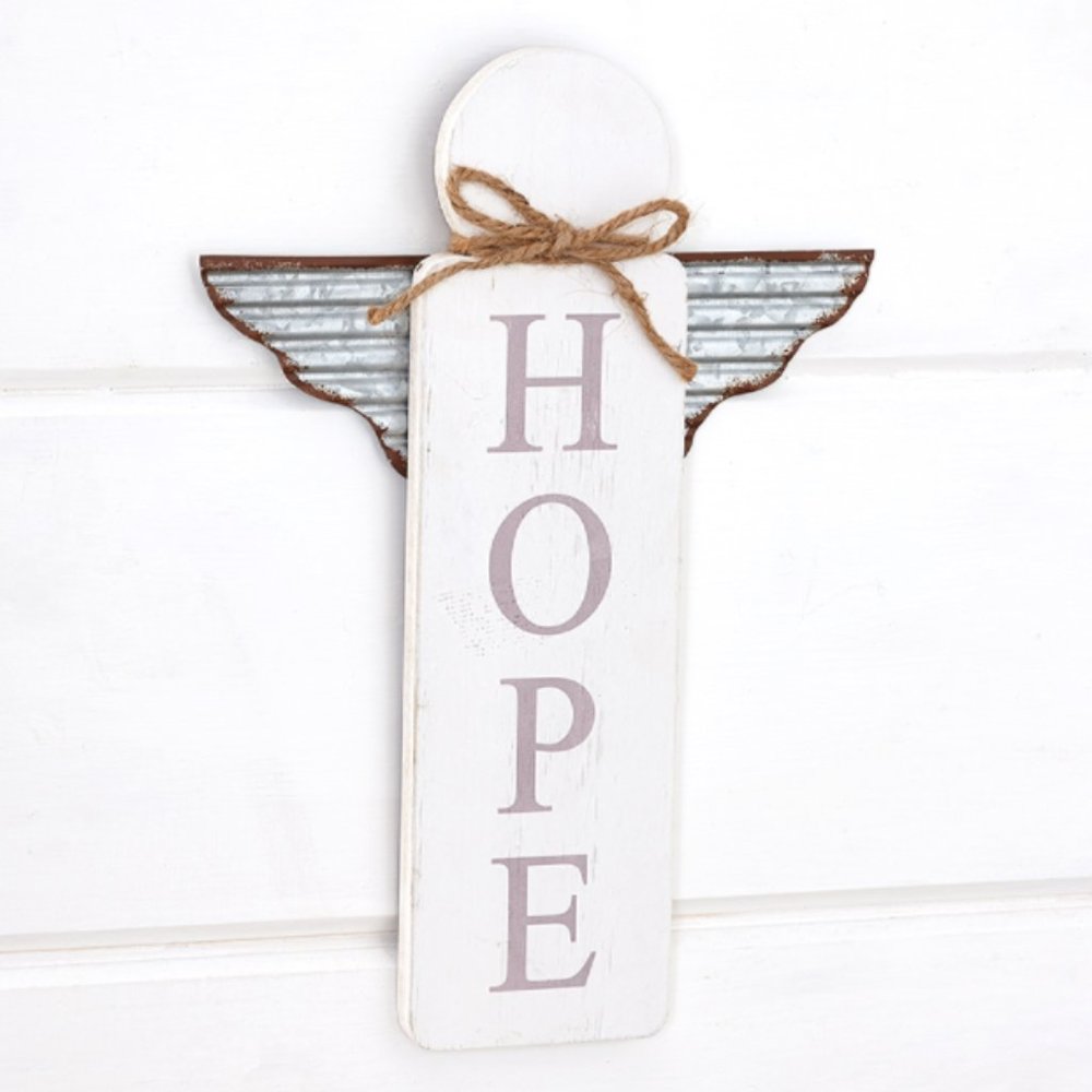 Angel Wood & Metal Wall Art